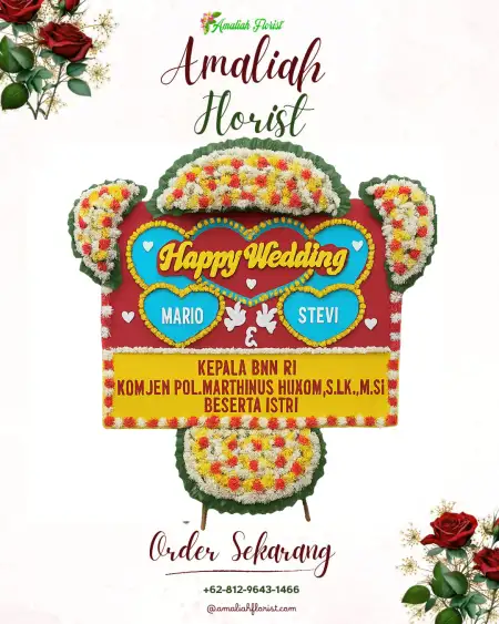 Papan Bunga Pernikahan Plumpung